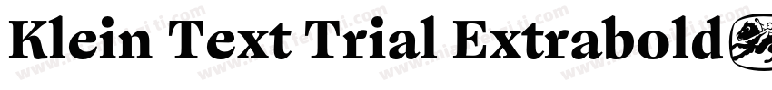 Klein Text Trial Extrabold字体转换